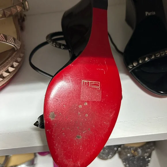 Christian Loubiton So Me 85 Black Wedge size 37 - Picture 3 of 4